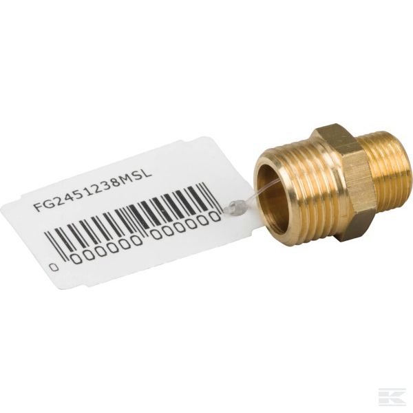 FG2451238MSL Переходник 2xНар.р. 1/2" x 3/8"