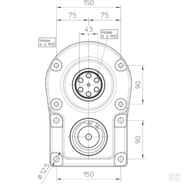GBSPU000CW6XM126 Редуктор Zuidberg