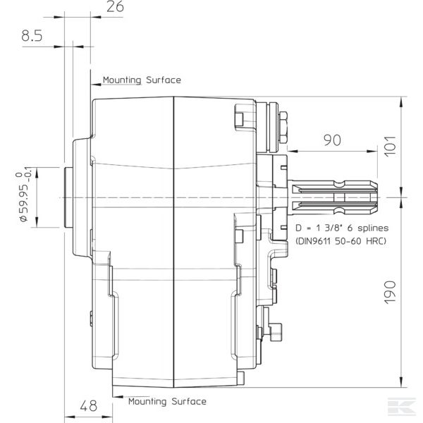 GBSPU000CW6XM126 Редуктор Zuidberg