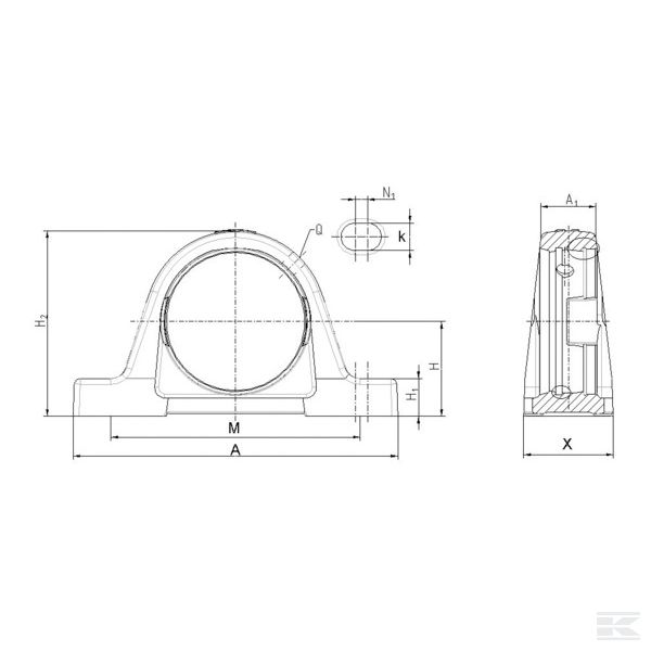 GGASE03 Корпус подшипника