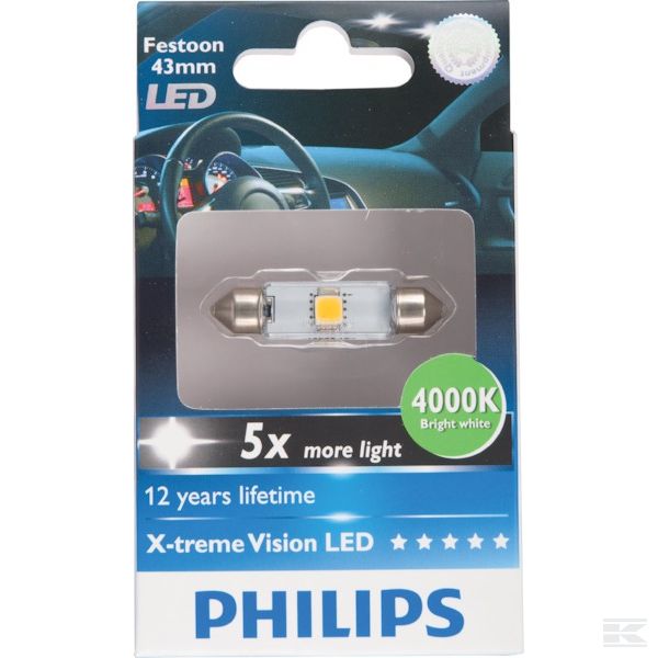 GL129454000KX1 +Bulb 12V 1W T10.5x43 SV8.5