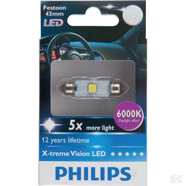GL129466000KX1 +Bulb 12V 1W T10.5x43 SV8.5