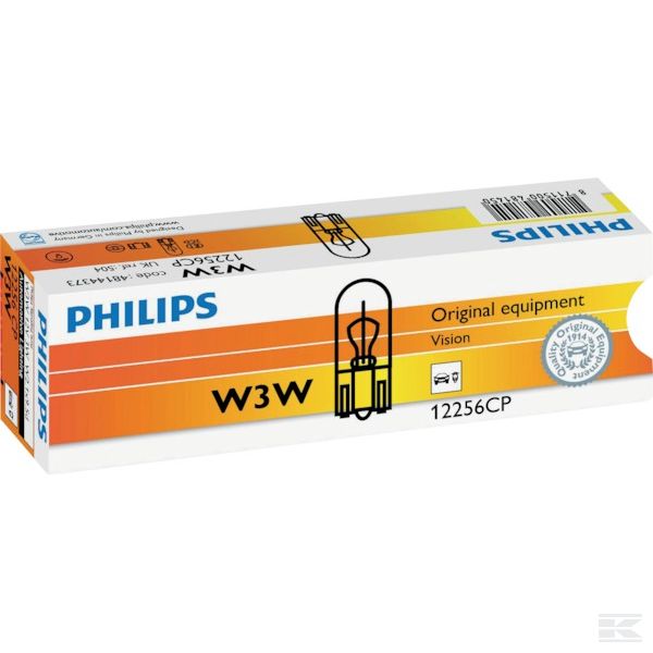 GL12256CP +Bulb 12V 3W W3W W2.1x9.5d