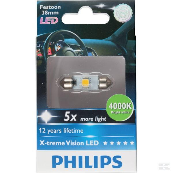 GL128584000KX1 +Bulb 12V 1W T10.5x38 SV8.5