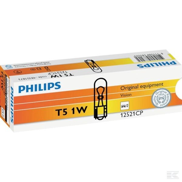 GL12521CP +Bulb 12V 1W WBT5 W2x4.6d