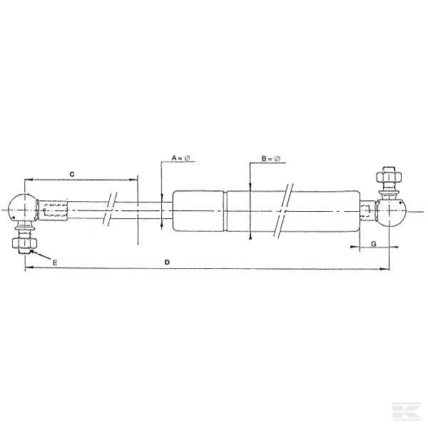 CA083844 Амортизатор газонаполненный L525-400N