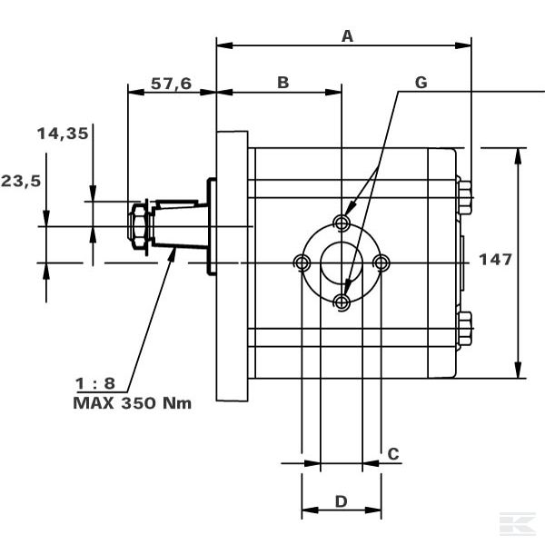 PLP3082D084E4 Насос шестеренчатый Polaris 30