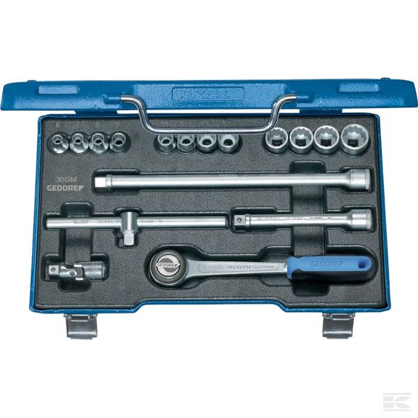 DPD30GMU3 +Socket wrench set 3/8" 17 pcs