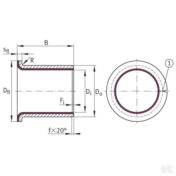 EGF08075E40 Опорная втулка