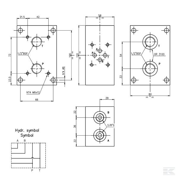 EC354L Секция параллельная NG6