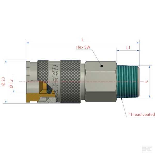 ESAI14A +Quick coupling male BSP 1/4"