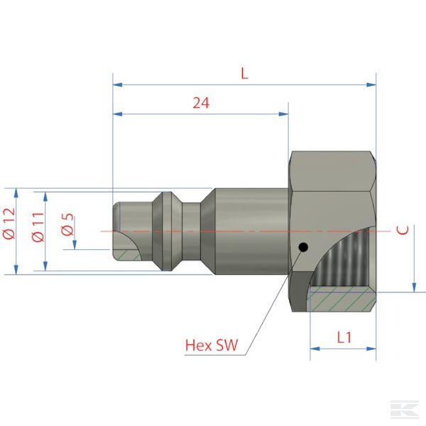 ESAI18NIS +Quick coupl.plug fem. BSP 1/8