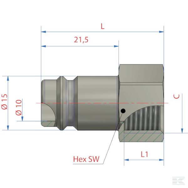 ESIG38NIS +Quick coupl.plug fem. BSP 3/8