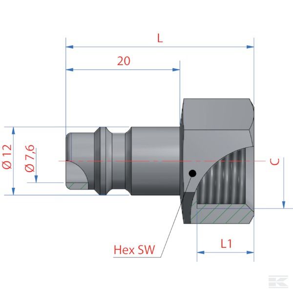 ESI38NIS +Quick coupl.plug fem. BSP 3/8