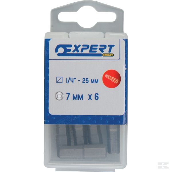 E113656 Биты 1/4", 6-гранные, 7 мм x6
