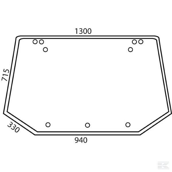 81865244KR Заднее стекло, верхнее