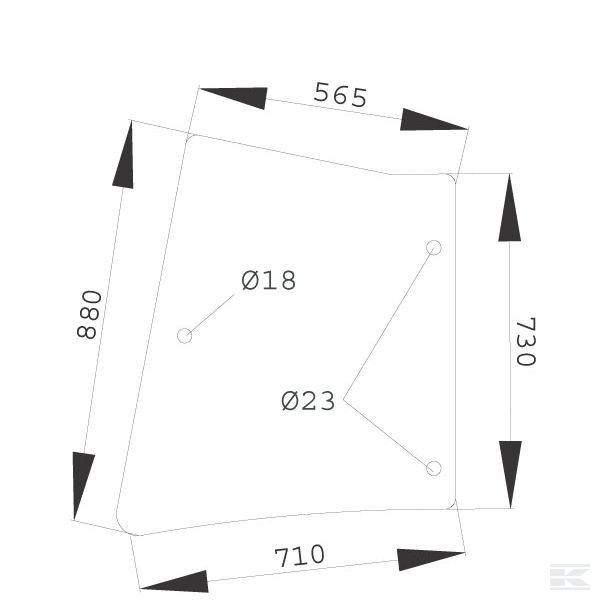 7700054132N заднее боковое стекло