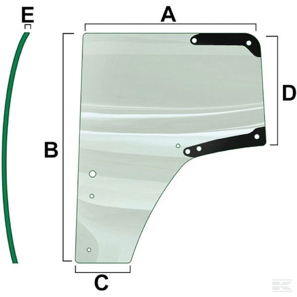 VPM7468 +Left hand door glass