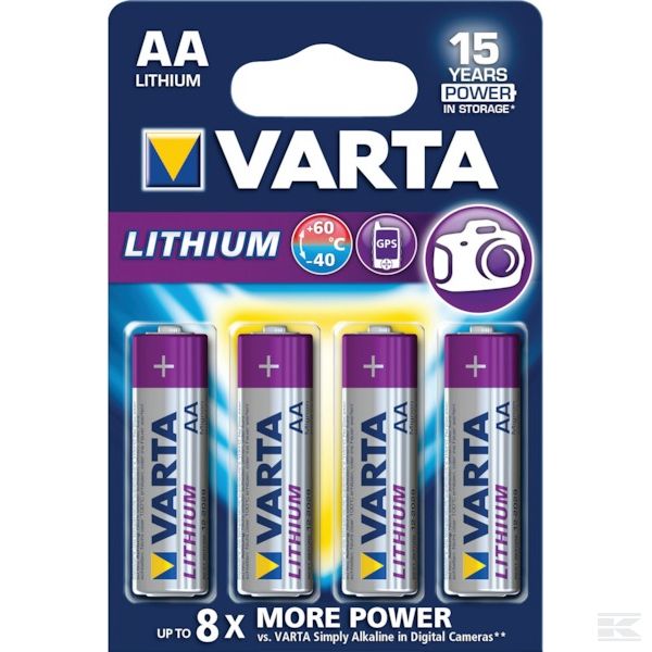 VT6106301404 Батарея литиев. 1,5В AA (4)