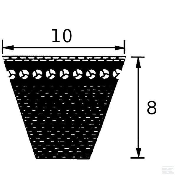 AVX10710 Клиновой ремень 10x710