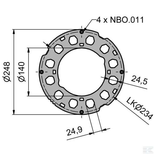 TFL515N3 Врезное кольцо ECL24