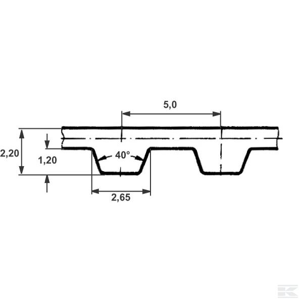 T545010 Зубчат. ремень ZRM 90з. - 10мм