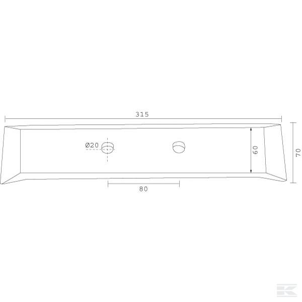 CP000004 Сошник 16x60x315