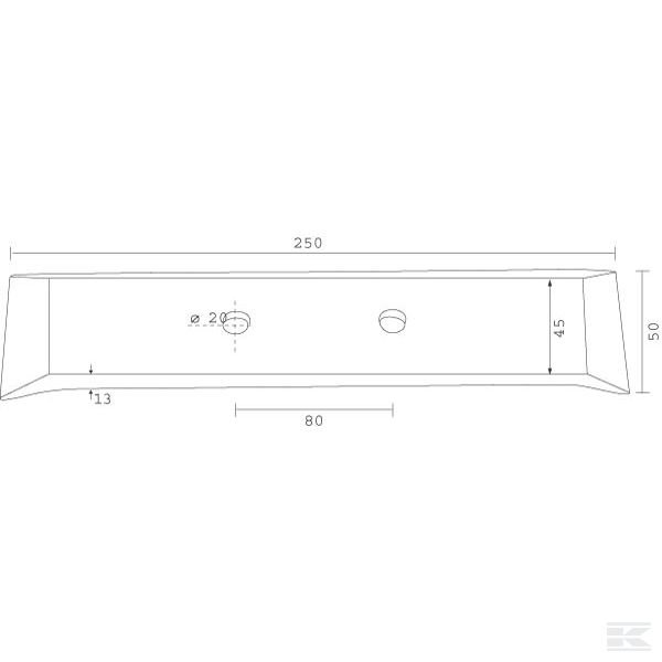 CP000003 Сошник 15x45x250