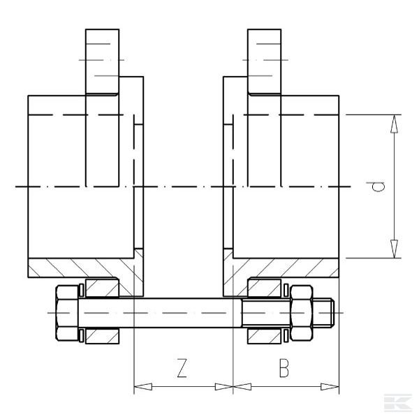 KIT063 Комплект 63x63 для заслонки DN 65