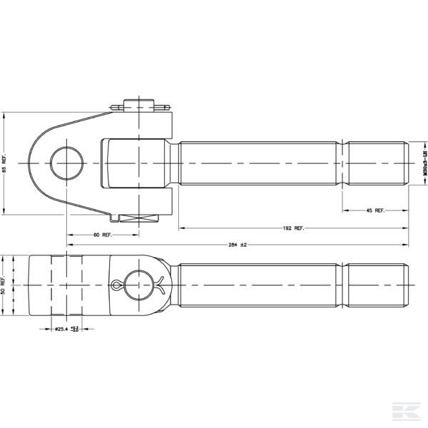 TL3030254LKR Шпиндель лев. M30x3,0 - 25,4мм