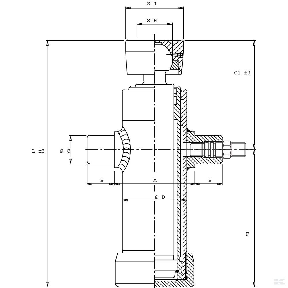 TC3021 Телескопический цилиндр с шариком 2-St