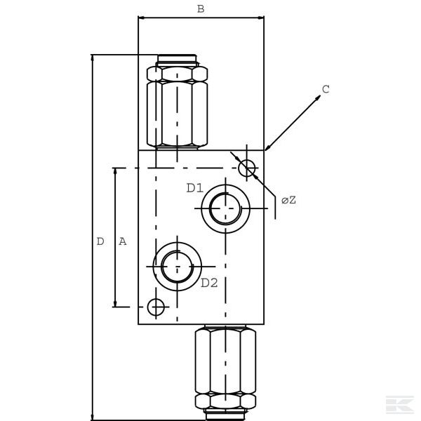 VADDL25001 Клапан ограничитель давления 1 BSP