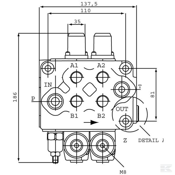 SD52003 Управ. клапан 2xDW (1.8/5.13)