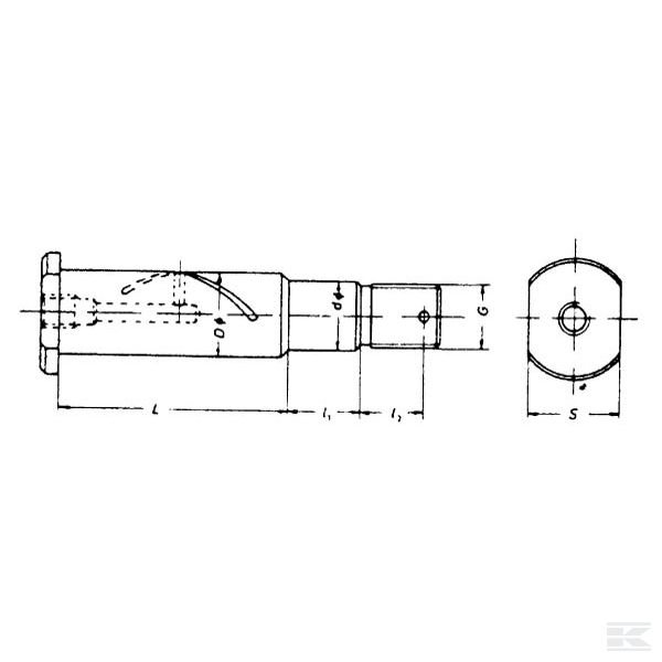 FB25120 +Leaf spring bolt 25x120