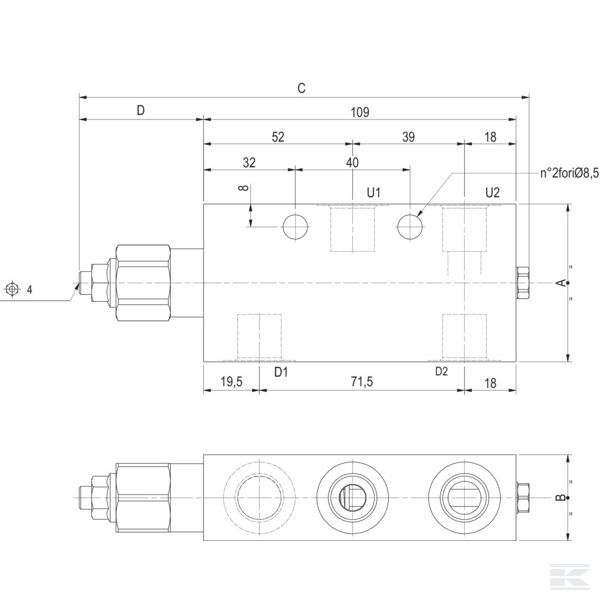 VOSL10005ST Удерж. клапан N1116 3/8 G5P4
