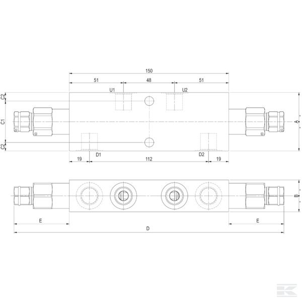 VODL05005ST Удерж. клапан N1116 3/8 G5P4