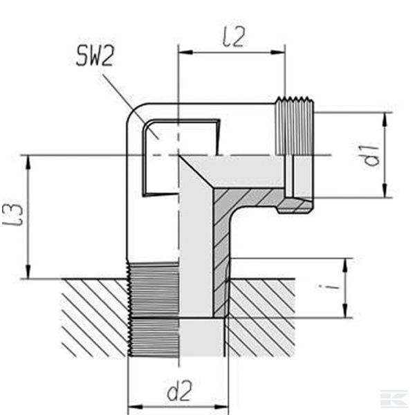 WES12SM18 Угл. резьб. соедин. с внеш.р