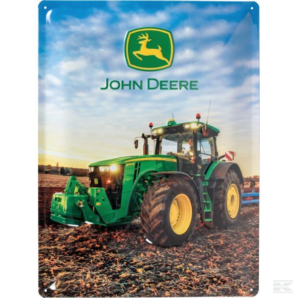 TTF8149 +Sign JD ploughing the field