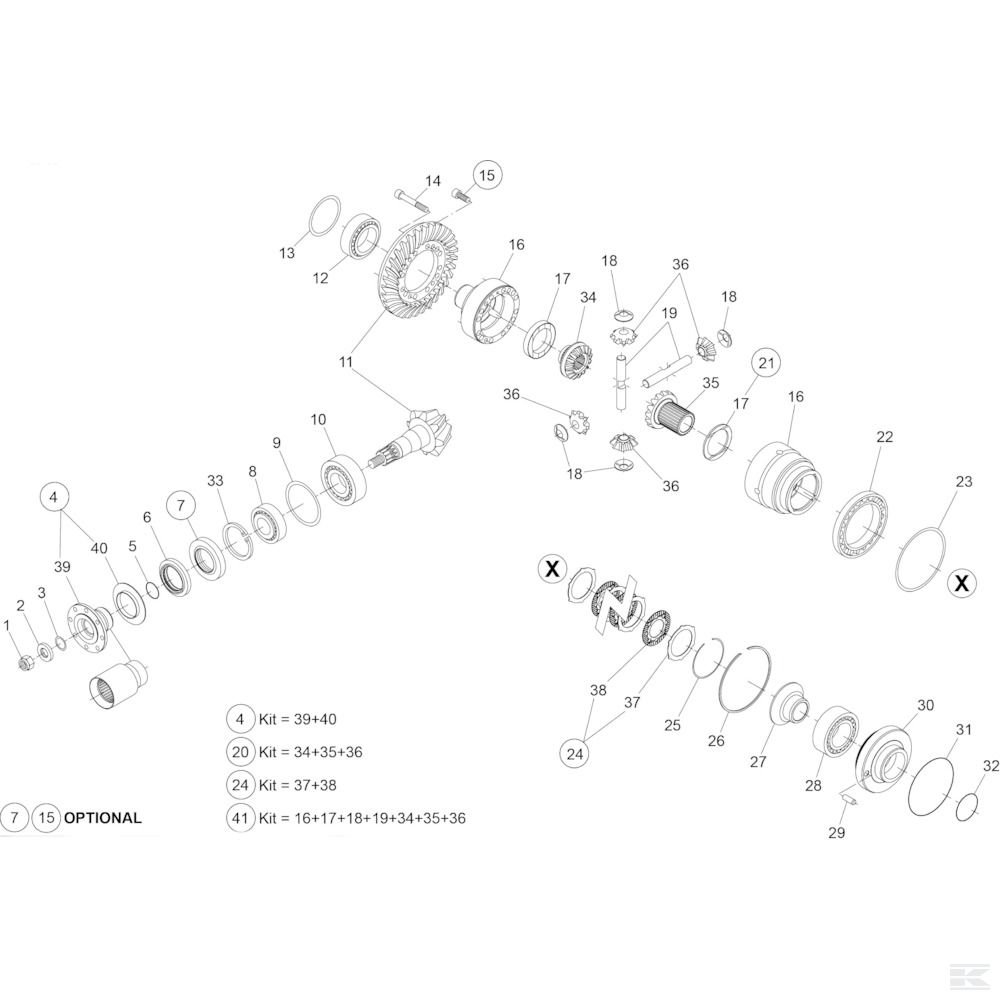 7400450401N +Bevel Gear Set