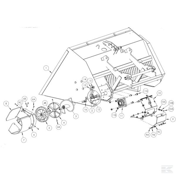 WI60AUG +Auger flighting assembly