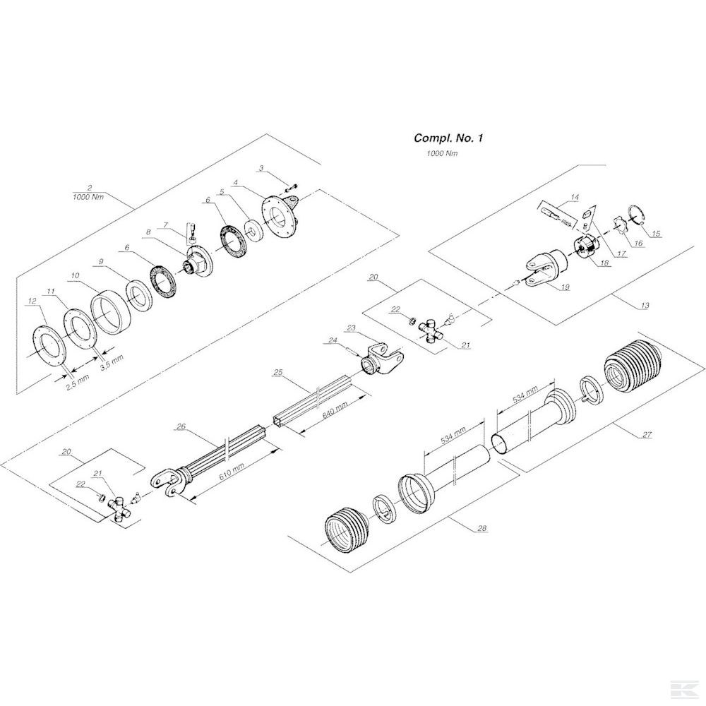 KG00355561 Винт с 6-гран. головкой M10x55