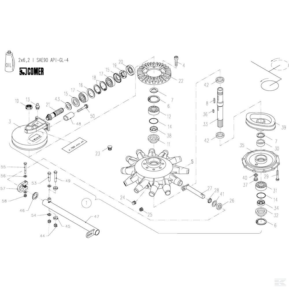 KG01404000 Шарикоподшипник 6310