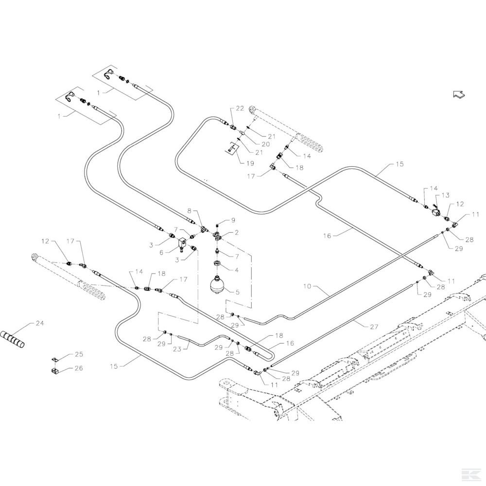 KT90686100 +Hydraulic Pipe