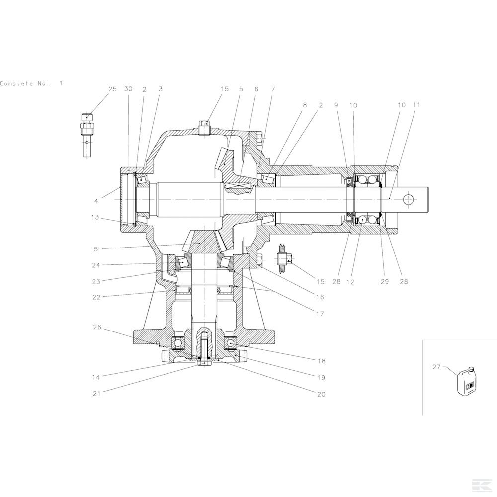 KT24925000 +Bevel Gearbox, Complete