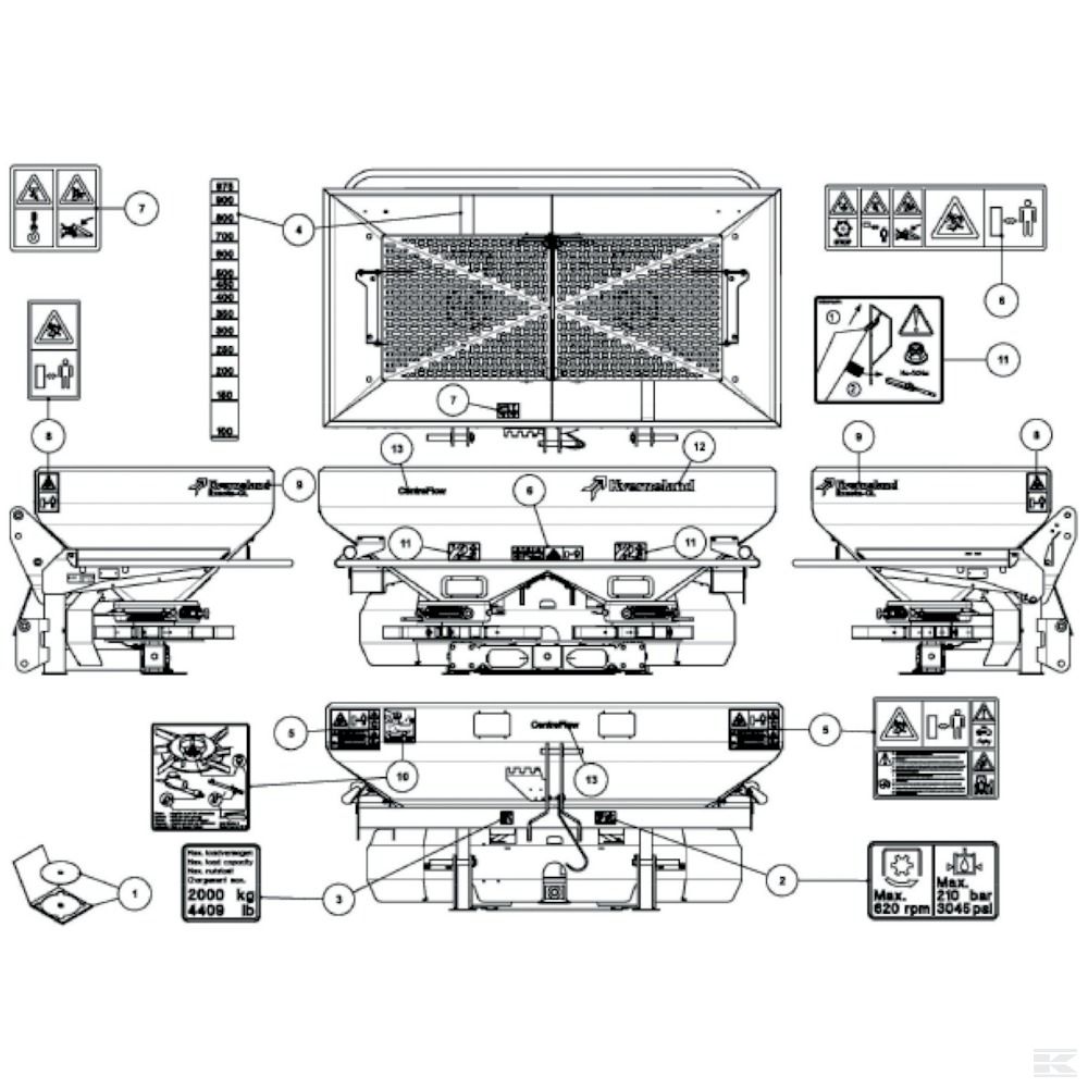 VNB4494274 Наклейка Kverneland Exacte-CL