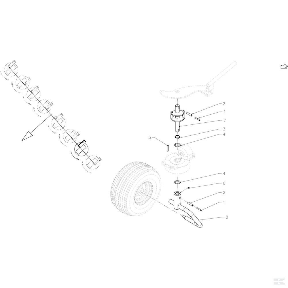 VF1664941086 +Running Wheel Axle