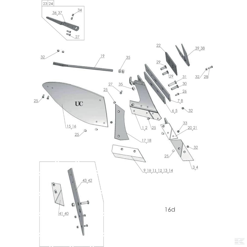 41658403109 +Mouldboard UC RH, cpl