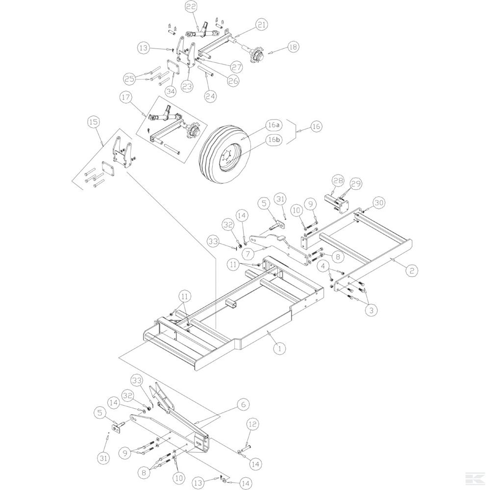 360006122 +Gauge wheel arm assembly euro