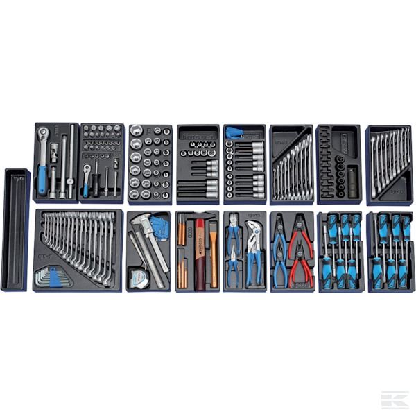 1500ES022004 +Tool trolley + tools 207 pcs.