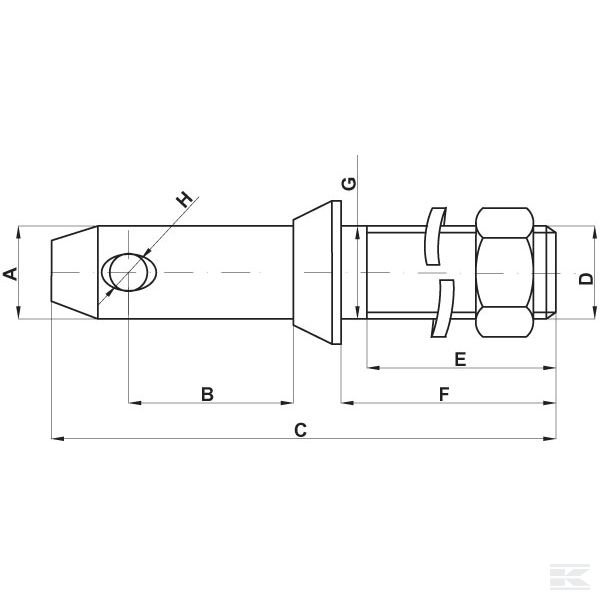 Z428151KR Болт подъемного заднего рычага